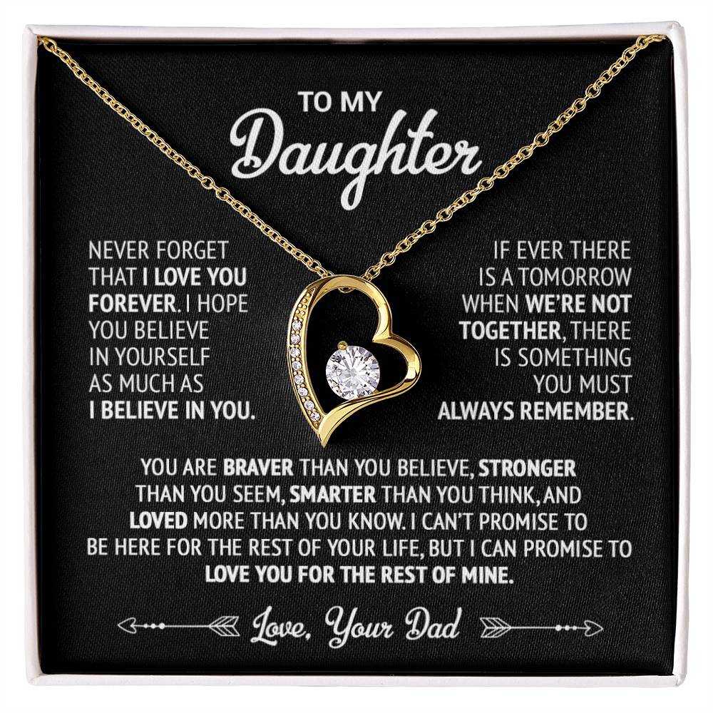 To My Daughter Necklace, Daughter Father Necklace, Daughter Gift From Dad1