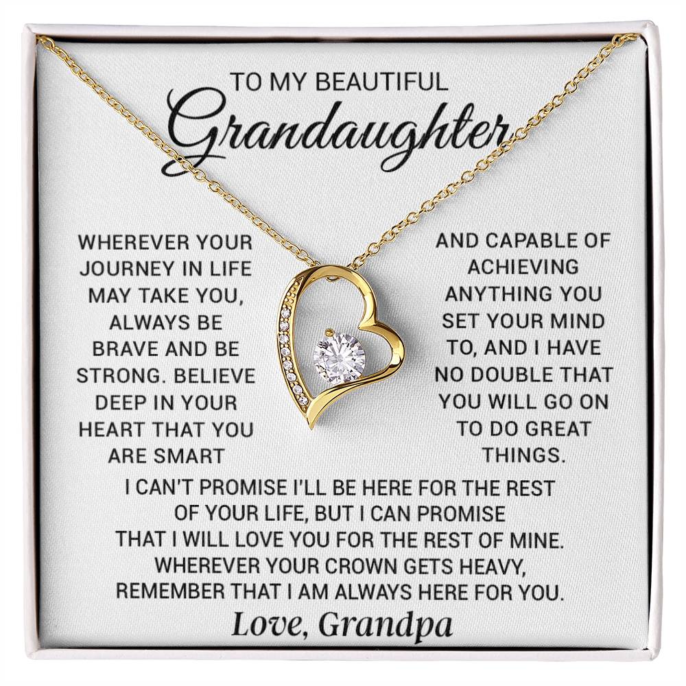 To My Granddaughter Necklace, Birthday Gift For Granddaughter, Birthday Gifts 8_8