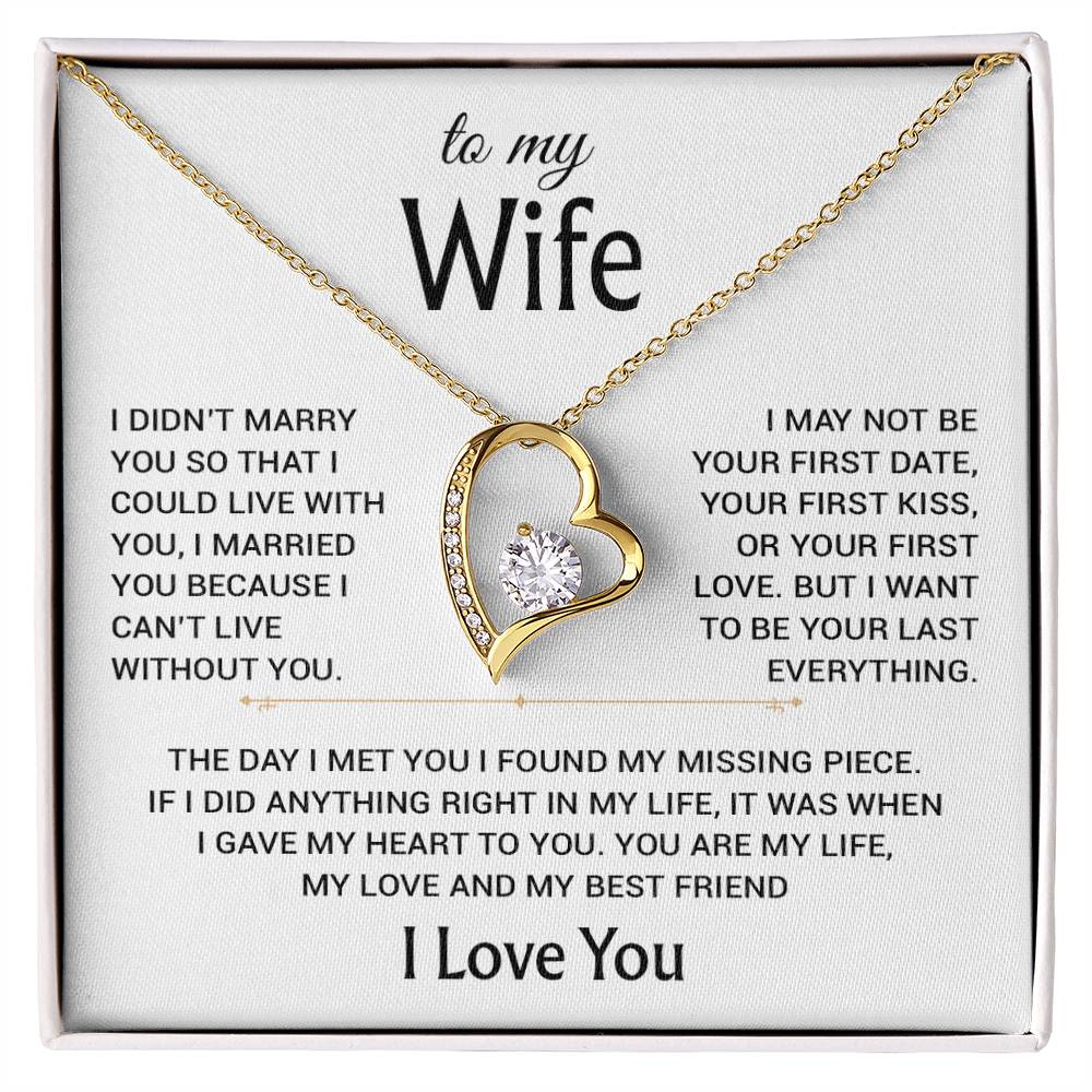 To My Wife Necklace, Christmas Gifts For Women, Anniversary Gift For Wife 16_12_White