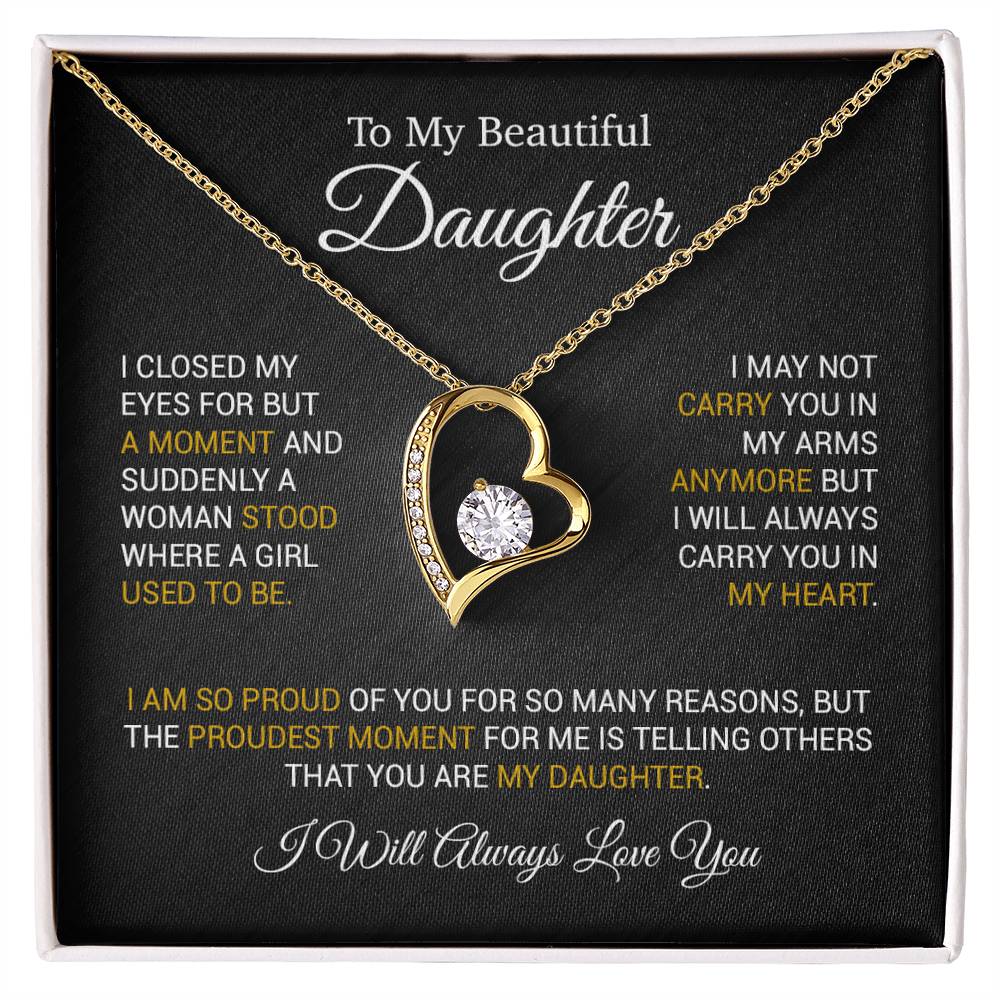 To My Daughter Necklace, Daughter Father Necklace, Daughter Gift From Dad 2_6_Black