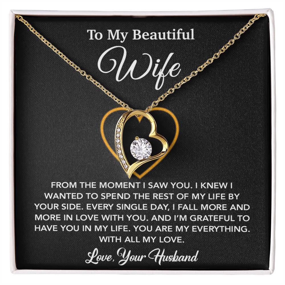 To My Wife Necklace, Gift For Wife, Anniversary Gift For Wife, Necklace For Wife 27_5_Black