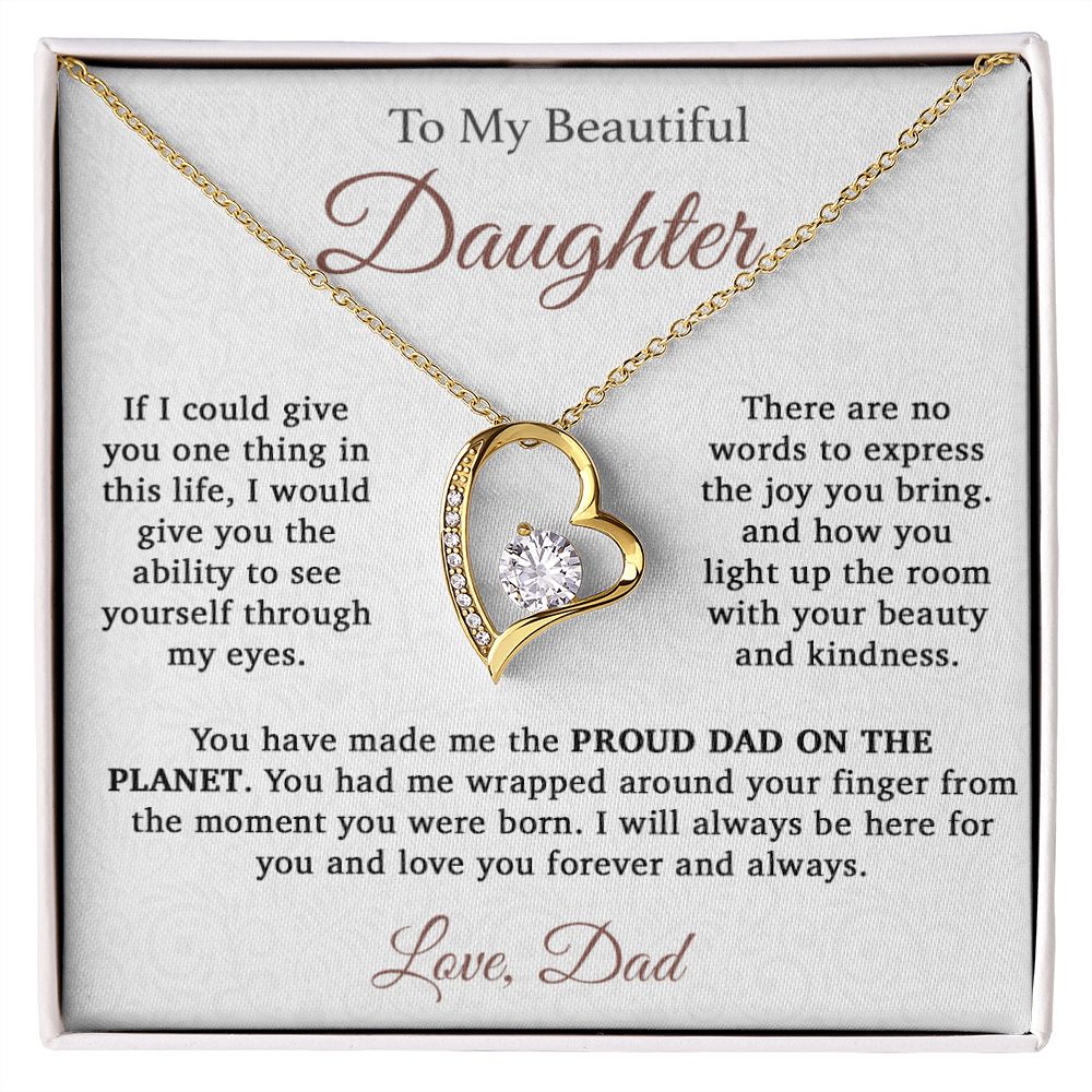 To My Daughter Necklace, Daughter Father Necklace, Daughter Gift From Dad333