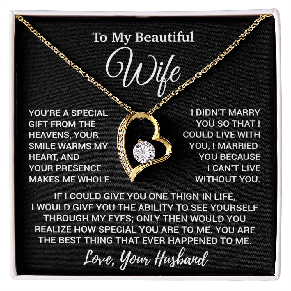 To My Wife Necklace, Christmas Gifts For Women, Anniversary Gift For Wife 1_8_Black