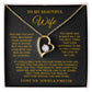 To My Beautiful Wife Necklace, Wife Gift from Husband, Wife Birthday Gift, Christmas Gift for Her, Anniversary Gift for Wife_Gold
