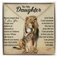 To My Daughter Lion Necklace, Daughter Birthday Gift, Lion Dad Gift