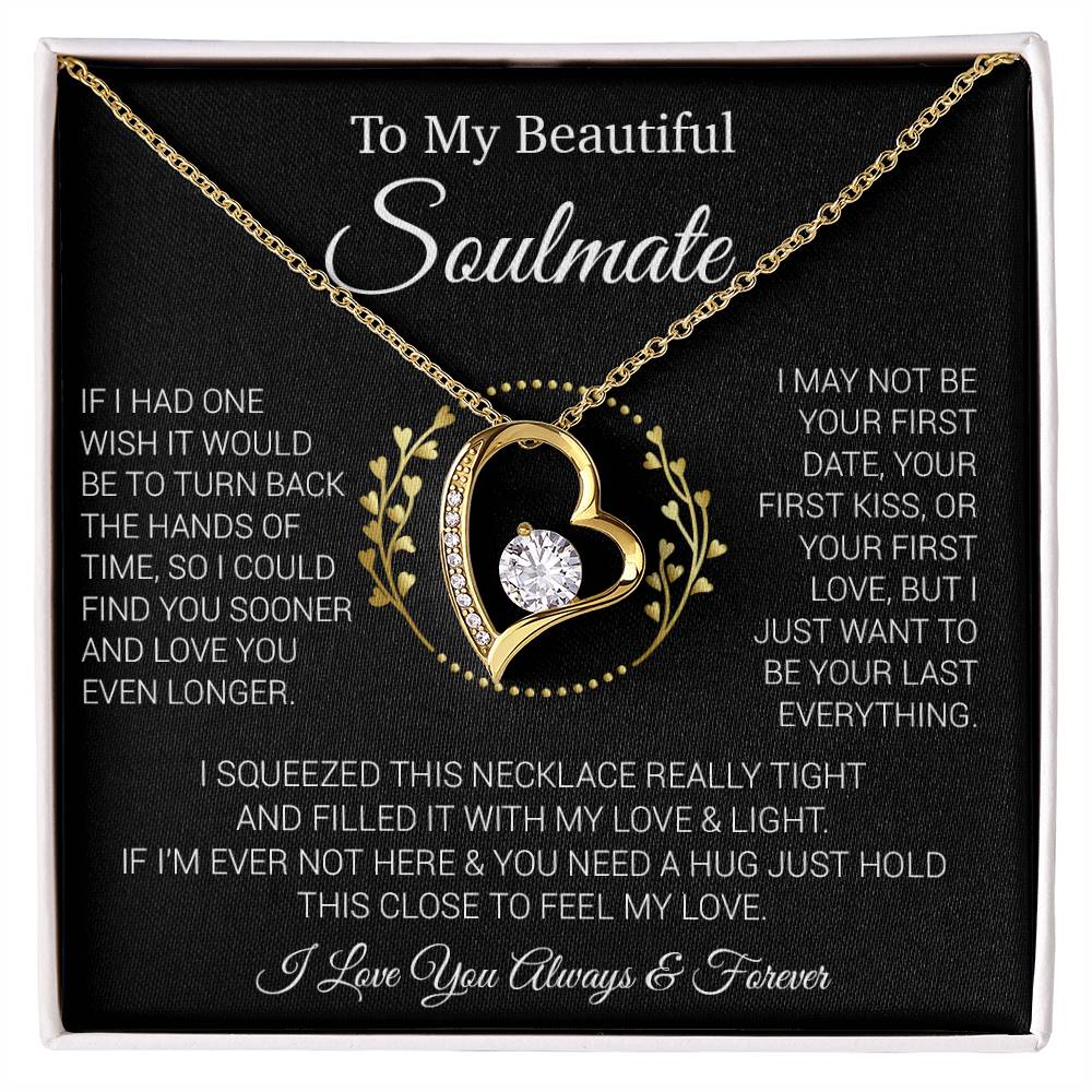 To My Soulmate Necklace, Gift For Soulmate, Anniversary Gift, Christmas Gift