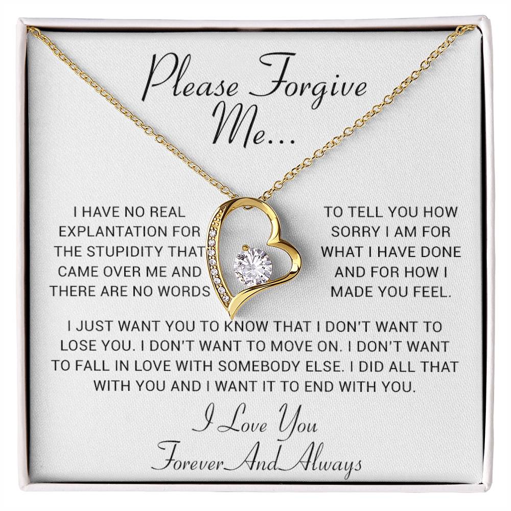 I'm Sorry Gift, Apology Gift, Sorry Poem, Forgiveness, Thinking of You Necklace