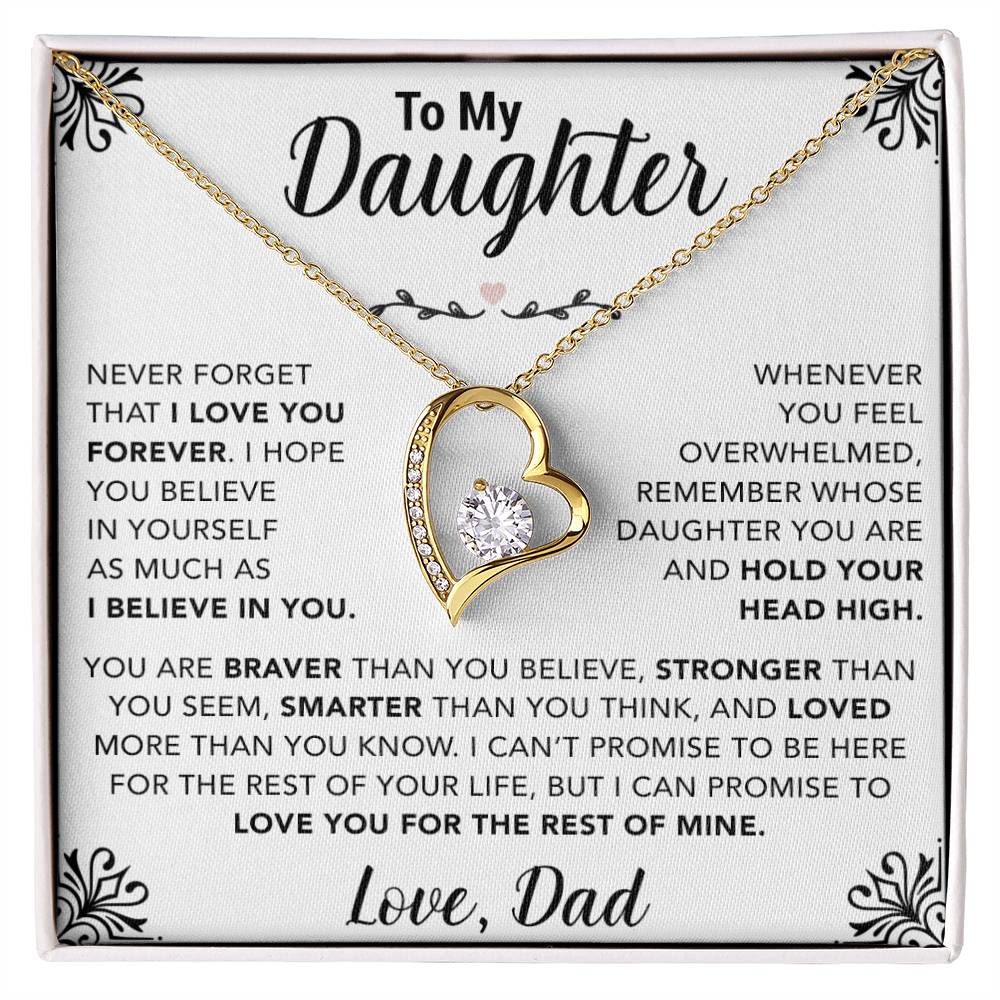 To My Daughter Necklace, Gift for Daughter from Dad, Father Daughter Necklace 30_11