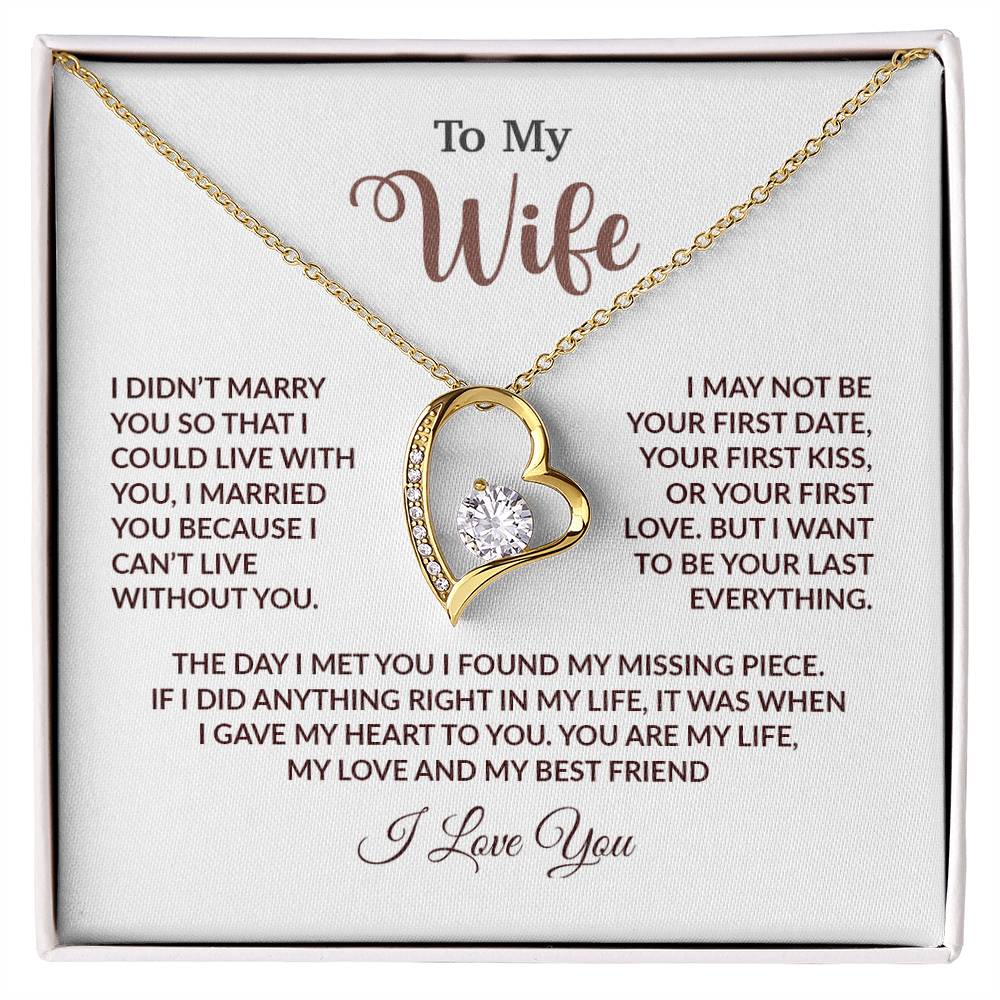 To My Wife Necklace, Wife Gift From Husband, Wife Husband Necklace, Christmas Gift 18_9