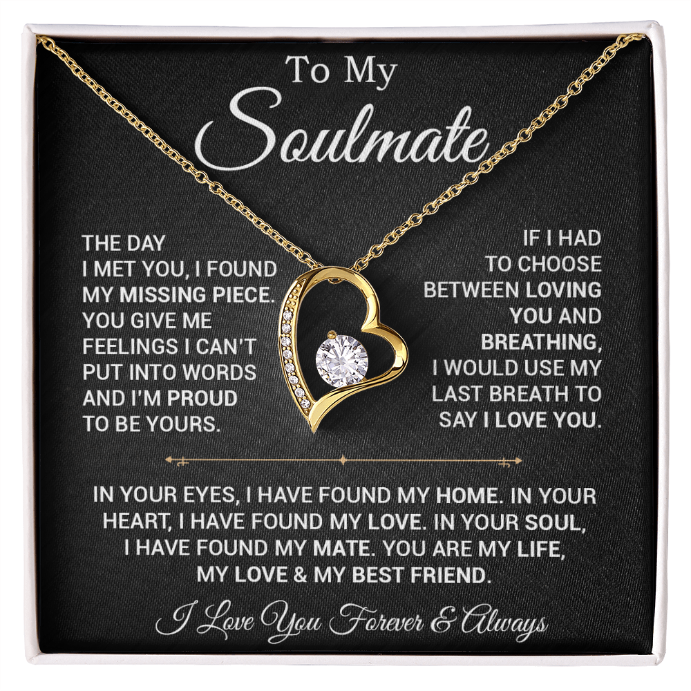 To My Soulmate Necklace, Valentines Day Gift, Gift For Wife, Anniversary Gift 29_2