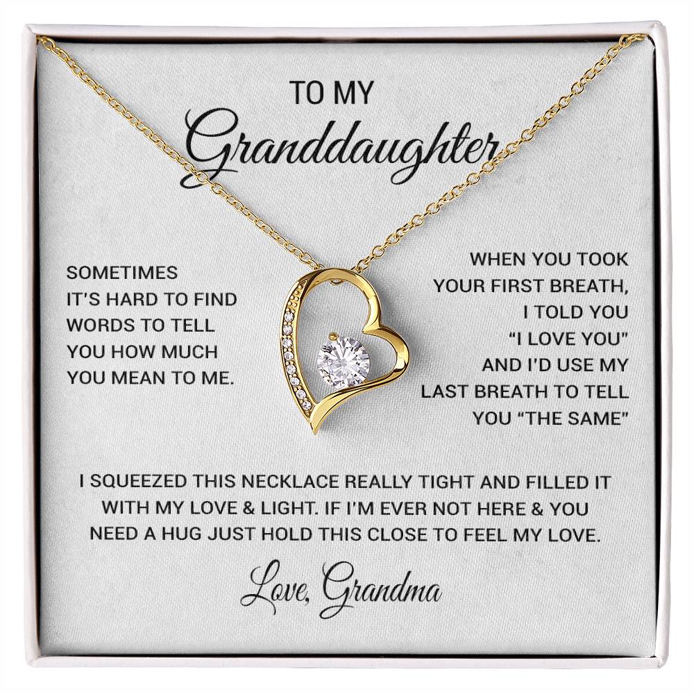 To My Granddaughter Necklace, Xmas Birthday Gift For Granddaughter from Grandma 1_11