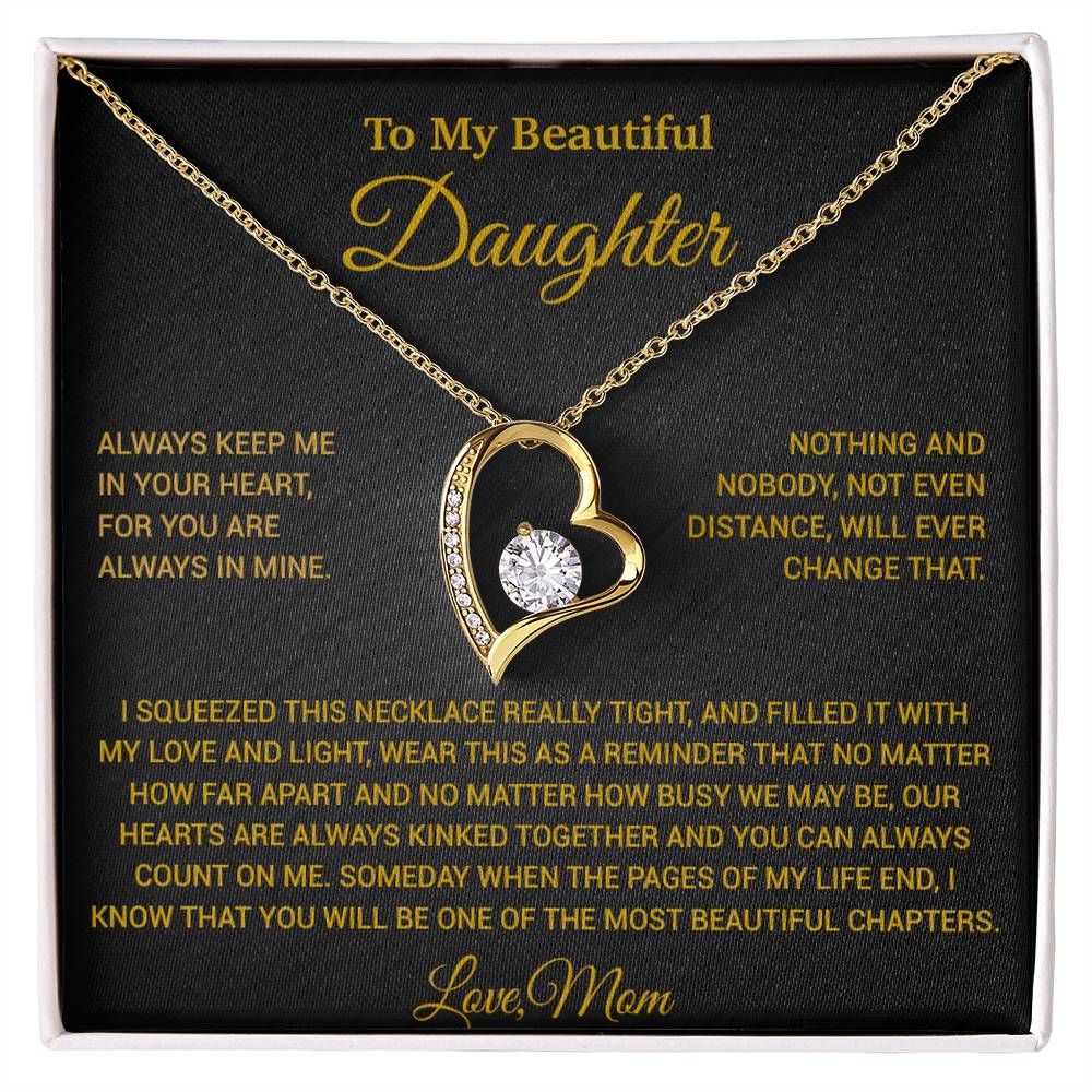 To My Daughter Necklace, Daughter Mother Necklace, Daughter Gift From Mom 9_6_Gold