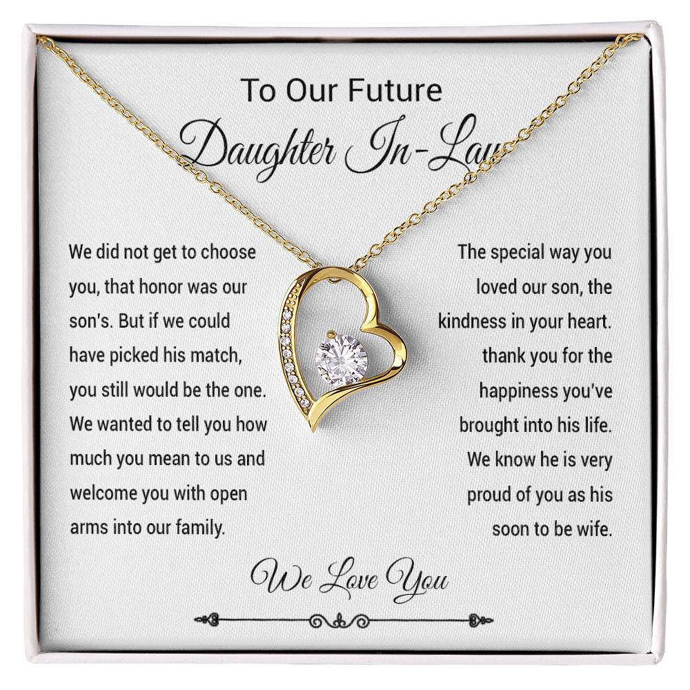 To Our Future Daughter In Law Necklace, Daughter In Law Into Family, Wedding Gift