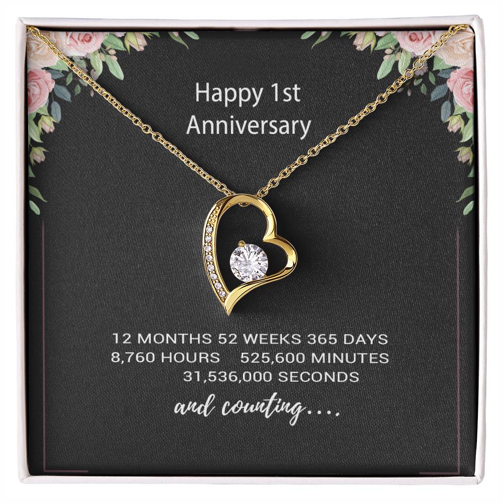 1 Year Anniversary Gift For Wife Necklace, Year Anniversary Gifts,Gift For Girlfriend