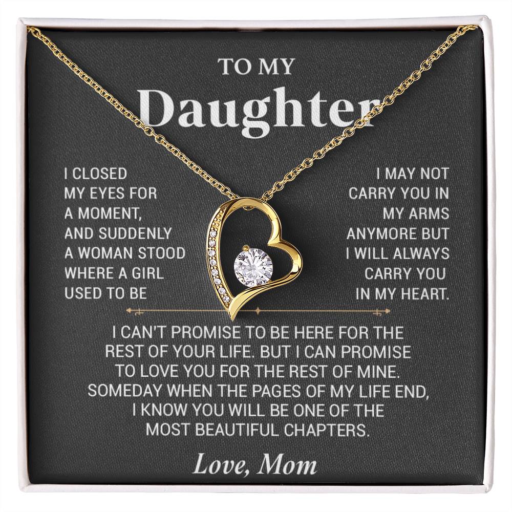 To My Daughter Necklace, Gift For Daughter From Mom, Daughter Mother Necklace99