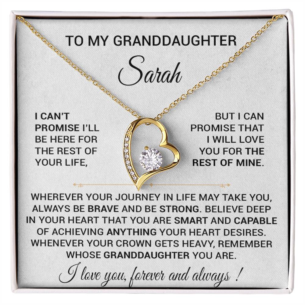 CustomTo My Granddaughter Necklace, Granddaughter Necklace, Granddaughter Gift From Grandma