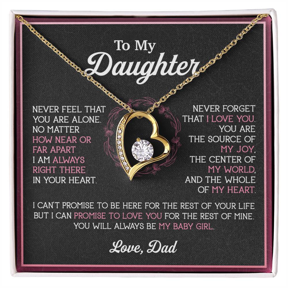 To My Daughter Necklace, Gift for Daughter from Dad, Father Daughter Necklace 12_11