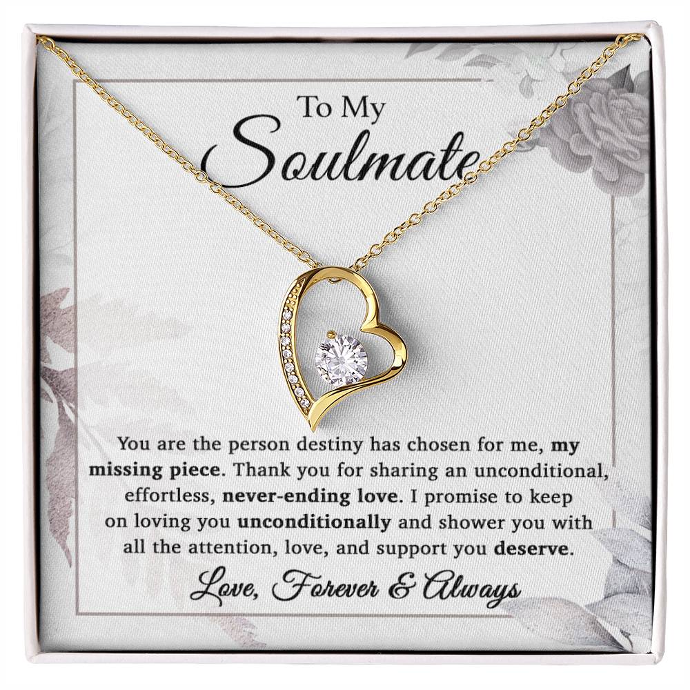 To My Soulmate Necklace Birthday Anniversary Gift for Wife Girlfriend