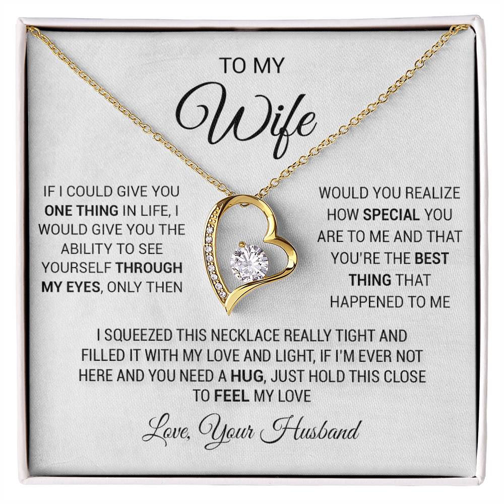To My Wife Necklace, Gift For Wife, Anniversary Gift For Wife, Christmas Gift 1_5_White