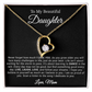 To My Daughter Necklace, Gift for Daughter from mom, Daughter mother Necklace 20_4_Black