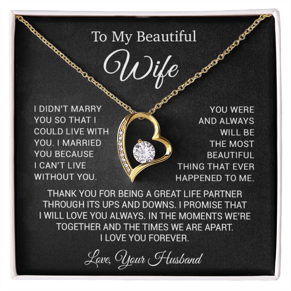 To My Wife Necklace, Anniversary Gift For Wife, Wife Birthday, Gift For Wife33