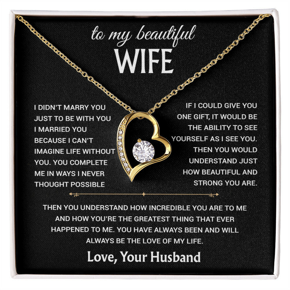 To My Wife Necklace, Christmas Gifts For Women, Anniversary Gift For Wife 14_12_Black