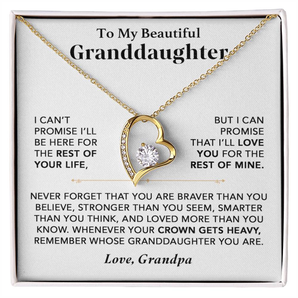 To My Granddaughter Necklace, Granddaughter Gift from Grandma, Gift from Grandpa 1_8