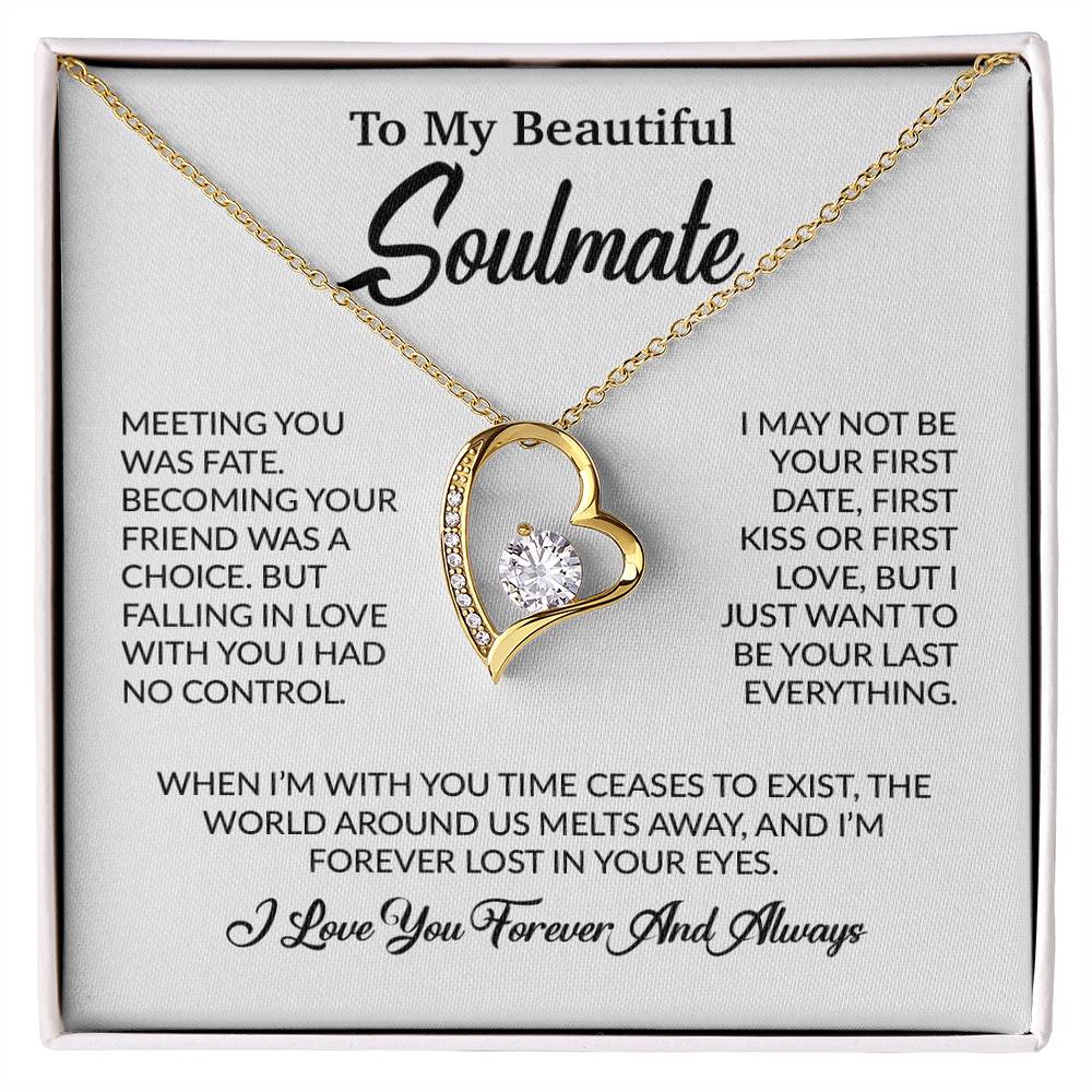 To My Soulmate Necklace, Soulmate Gift, Gift For Girlfriend, Christmas Gift 16_10_White