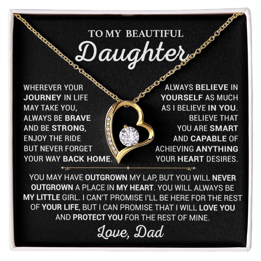 To My Daughter Necklace, Daughter Father Necklace, Daughter Gift From Dad 29_5