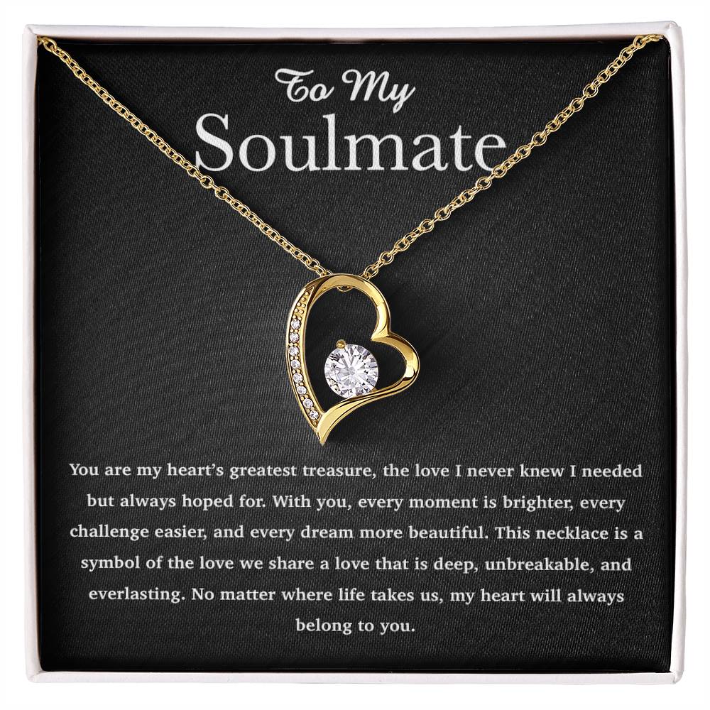 To My Soulmate Necklace, Anniversary Gift For Her, Wife, Girlfriend, Soulmate Gift