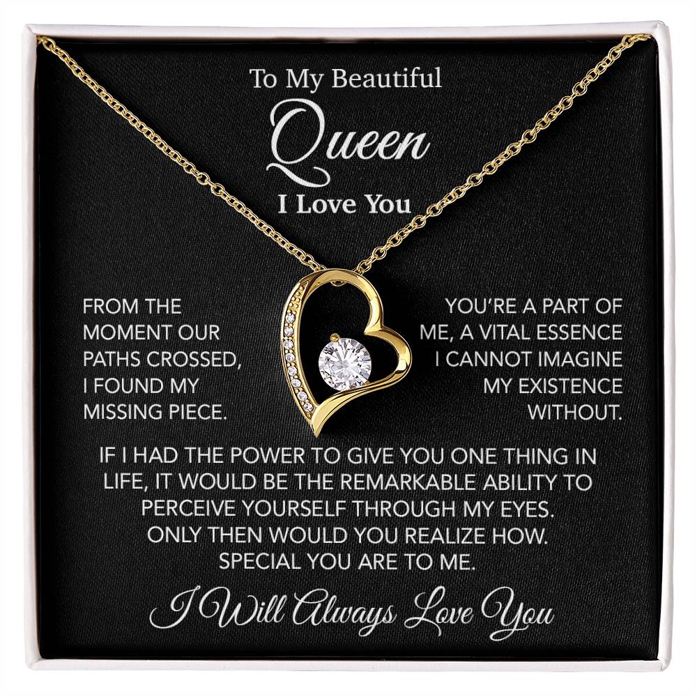 To My Queen Necklace, Anniversary Gift For Wife, Girlfriend Necklace, Birthday Gift For Wife 23_11