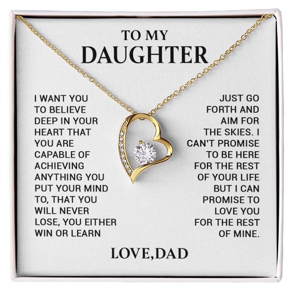 To My Daughter Necklace, Gift for Daughter from Dad, Daughter Father Necklace55
