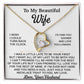 To My Beautiful Wife Necklace, Gift From Husband, Anniversary Gifts For Wife