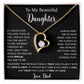 To My Daughter Necklace, Gift for Daughter from Dad, Father Daughter Necklace  4_5_Black