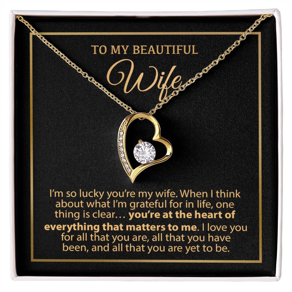 To My Wife Necklace, Vanlentines Gifts For Women, Anniversary Gift For Wife 5_1_Gold
