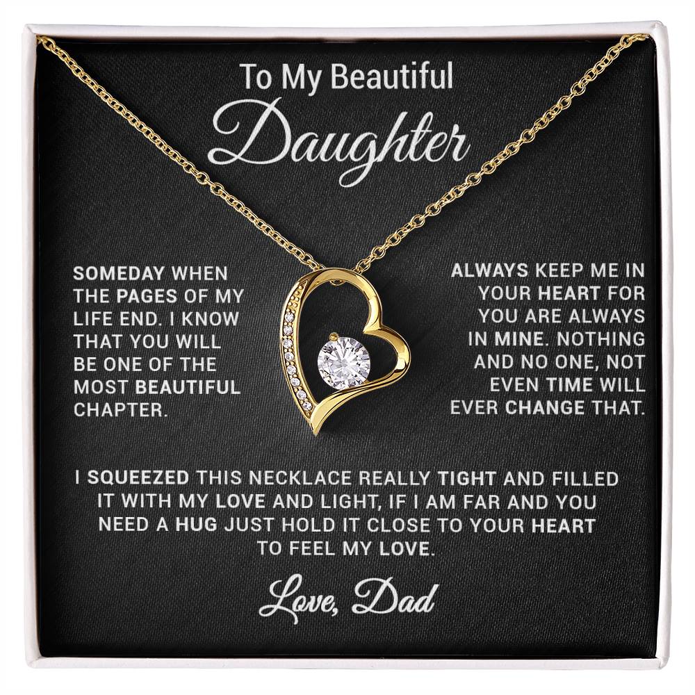 To My Daughter Necklace, Gift for Daughter from Dad, Daughter Father Necklace 24_2