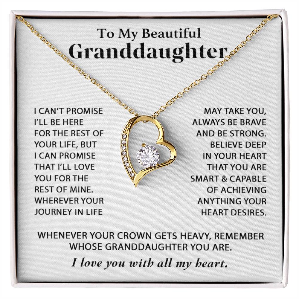 To My Granddaughter Necklace, Granddaughter Gifts From Grandpa, Birthday Gift