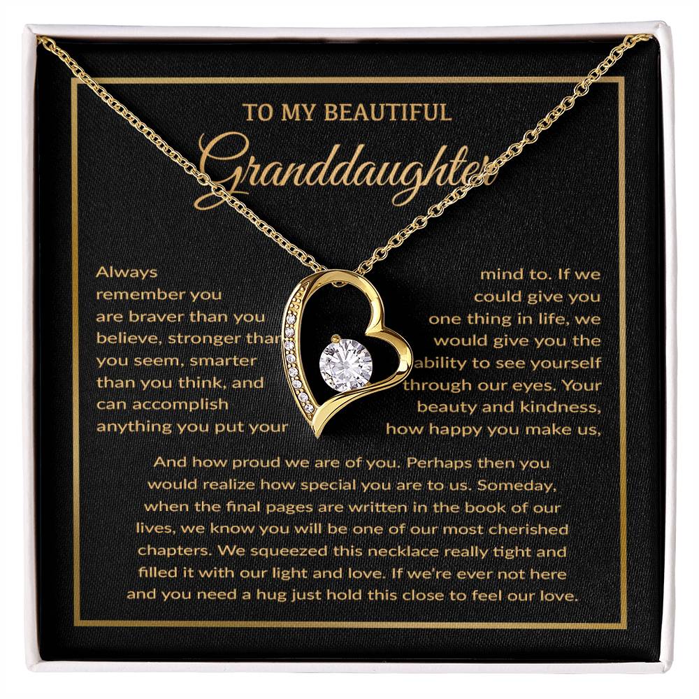 To My Granddaughter Necklace, Birthday Gift For Granddaughter, Birthday Gifts 10_1