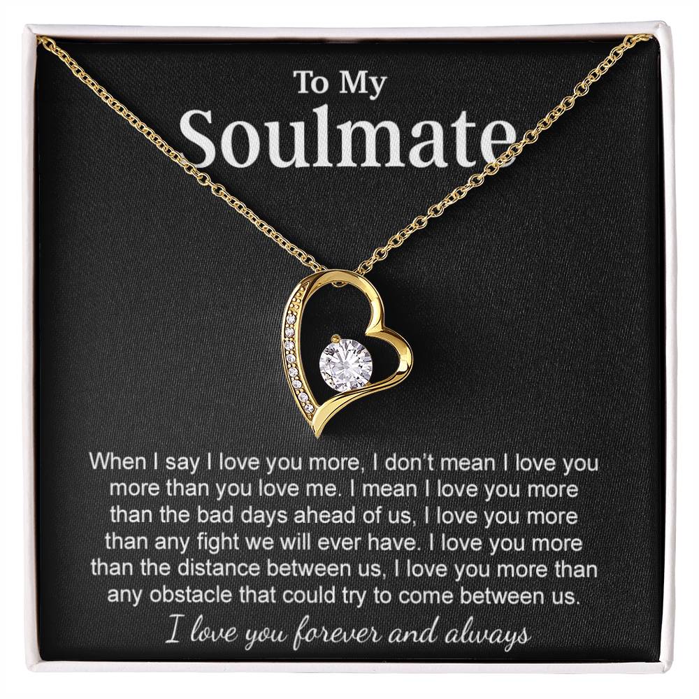 To My Soulmate Necklace, Birthday Gift for Her, Anniversary Gifts, Christmas Gift