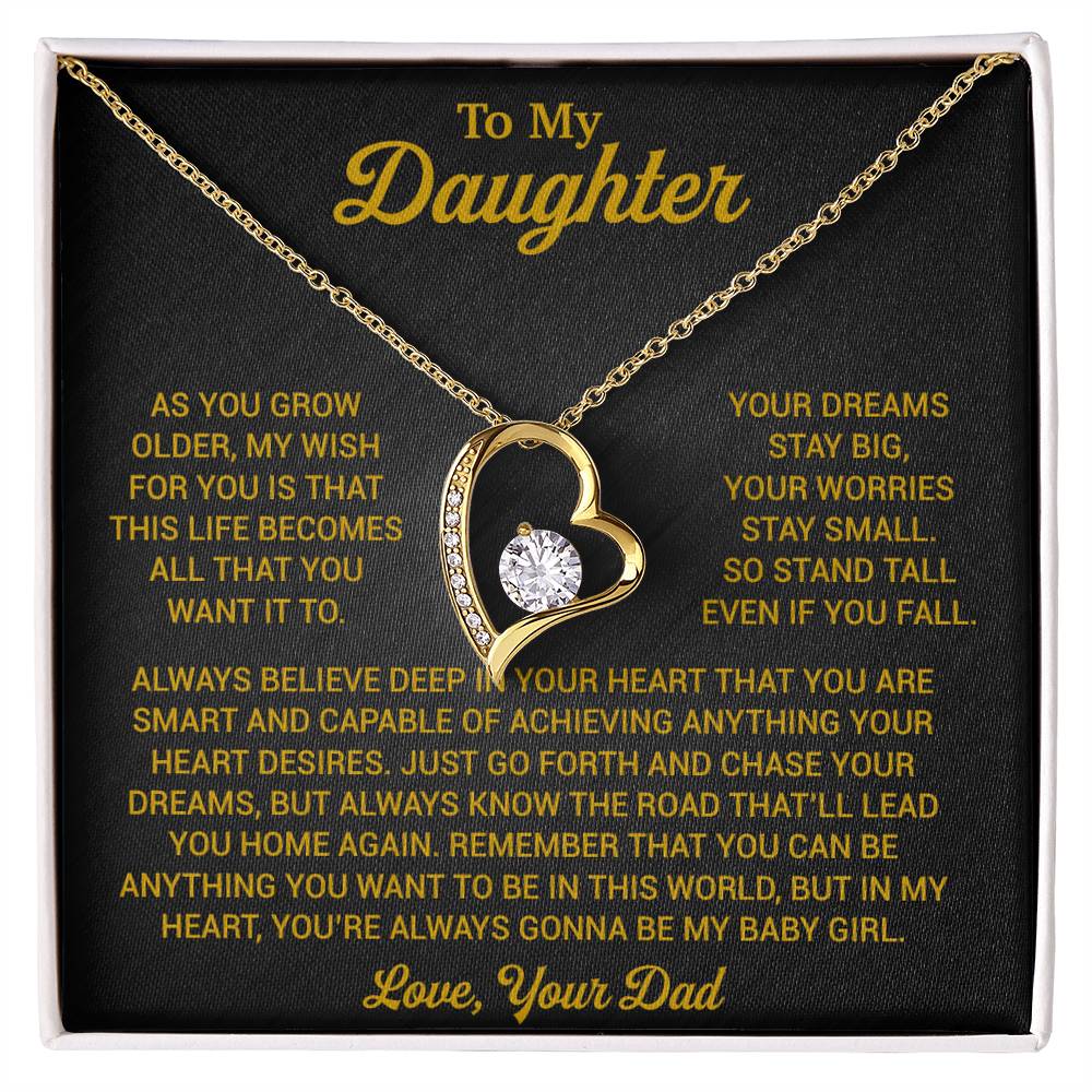 To My Daughter Necklace, Daughter Father Necklace, Daughter Gift From Dad 1_8_Gold