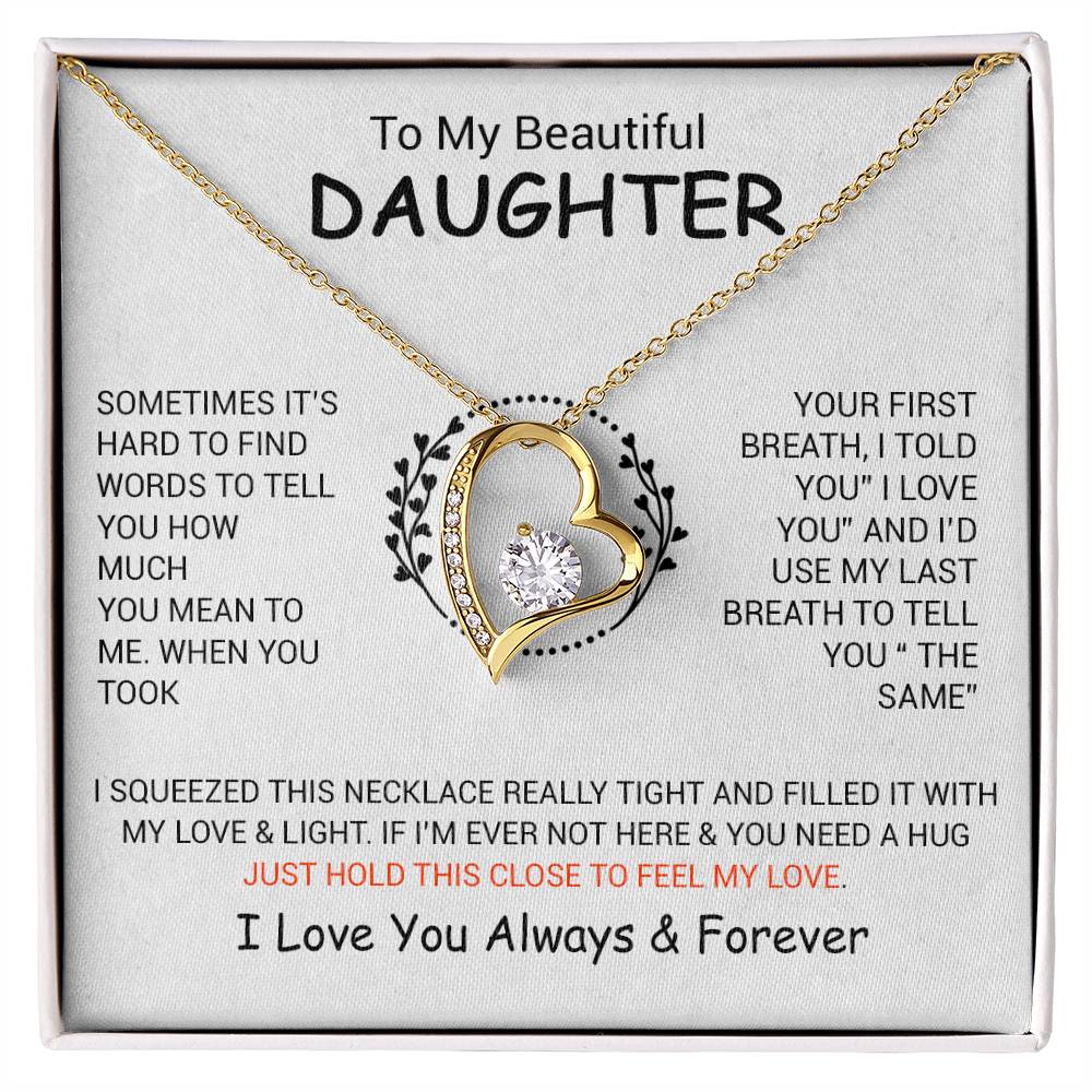 To My Daughter Necklace, Daughter Father Necklace, Daughter Gift From Dad, Mom 5_12