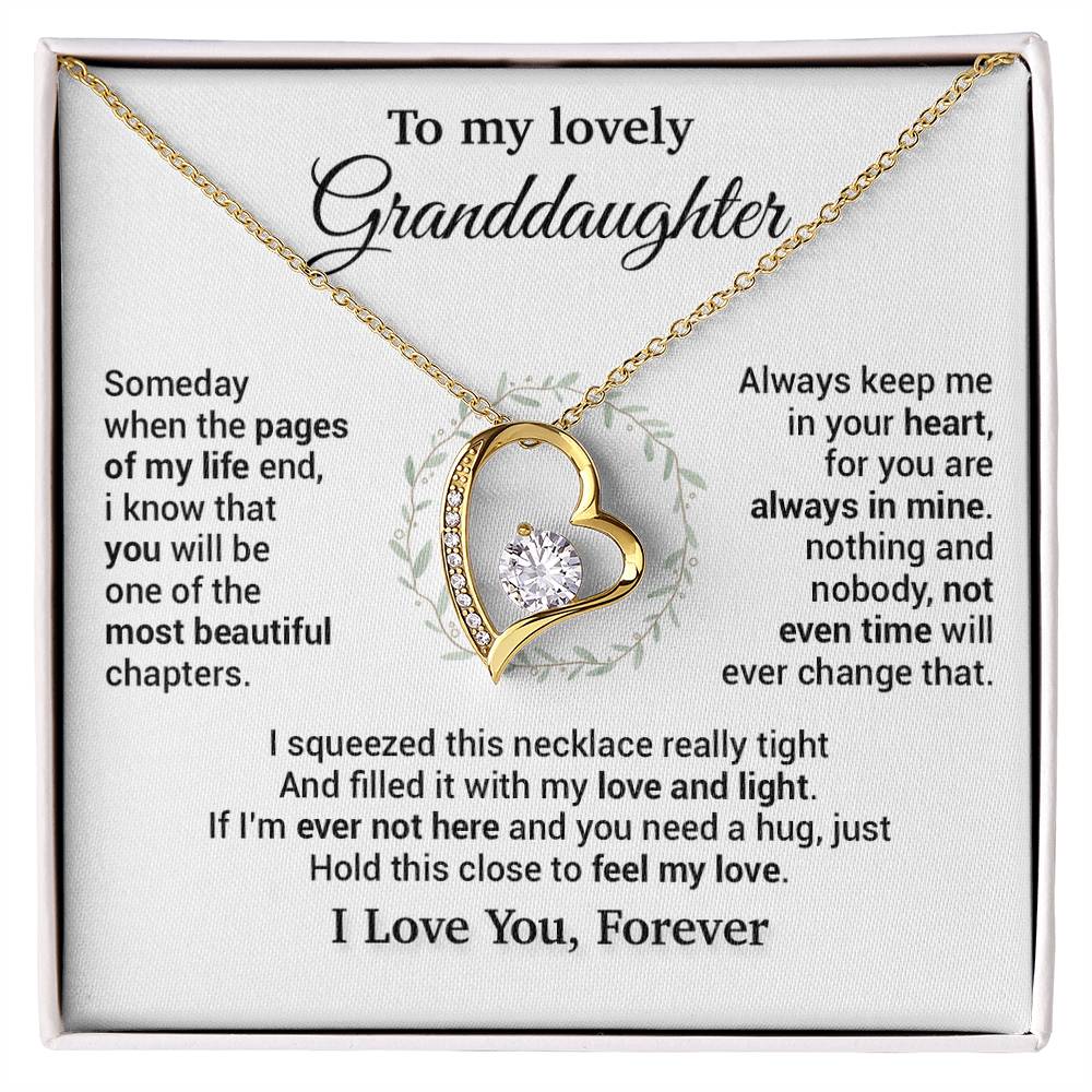 To My Lovely Granddaughter Necklace, Xmas Birthday Gift For Granddaughter
