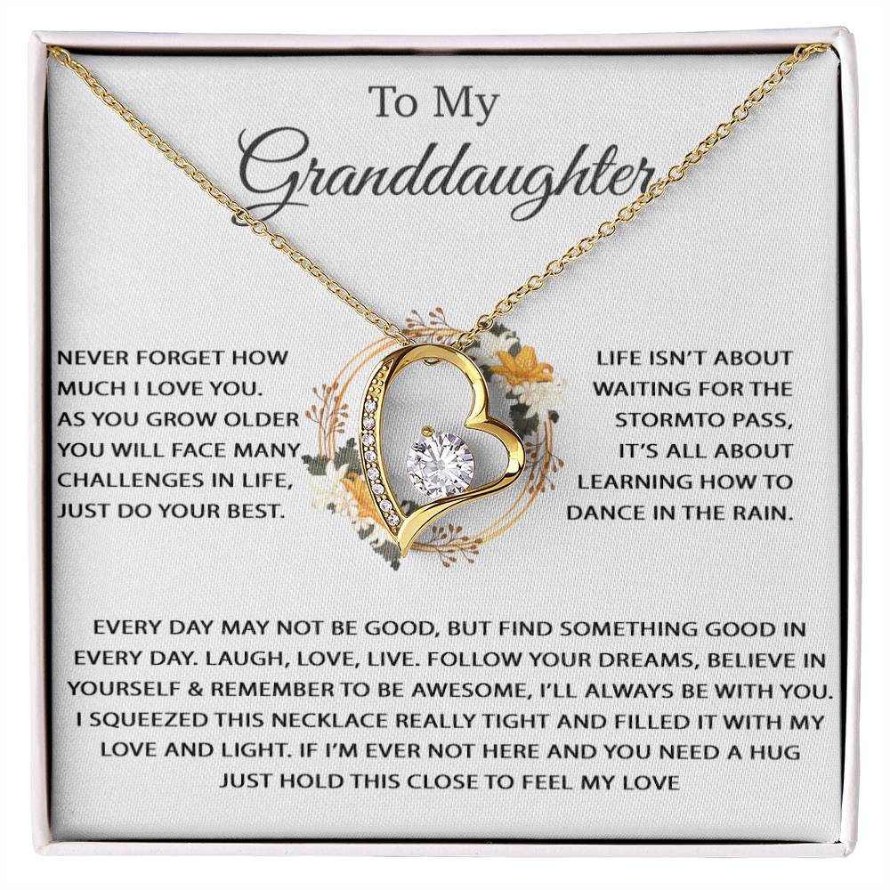 To My Granddaughter Necklace, Birthday Gift For Granddaughter, Birthday Gifts 16_10