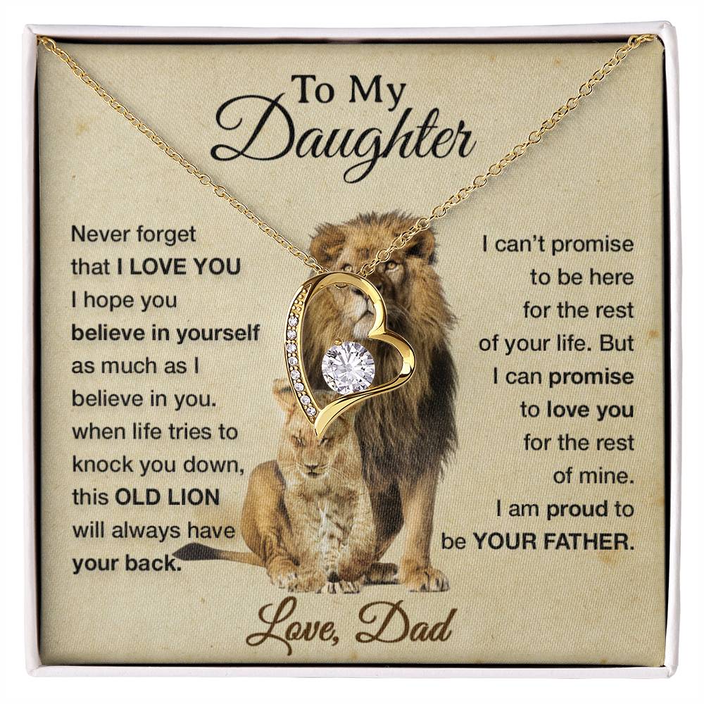 To My Daughter Necklace, Xmas Gift For Daughter From Dad, Daughter Father Lion 7_12