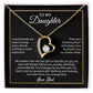 To My Daughter Necklace, Gift for Daughter from Dad, Father Daughter Necklace 4_6_Black