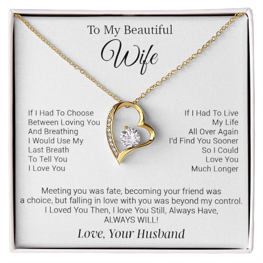 To My Wife Necklace, Gifts from Husband, Valentine Gifts for Her, Birthday Gift