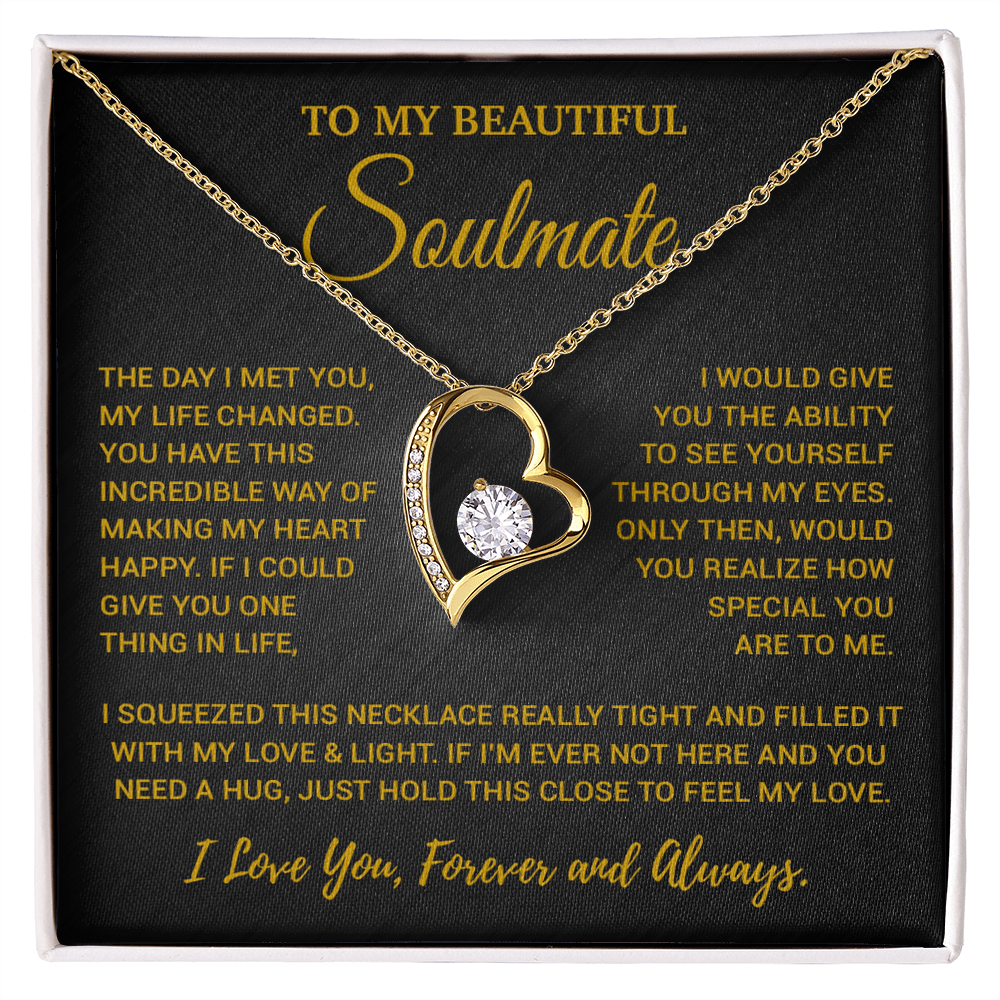 To My Soulmate Necklace, Valentines Day Gift, Gift For Wife, Anniversary Gift 30_2_Gold