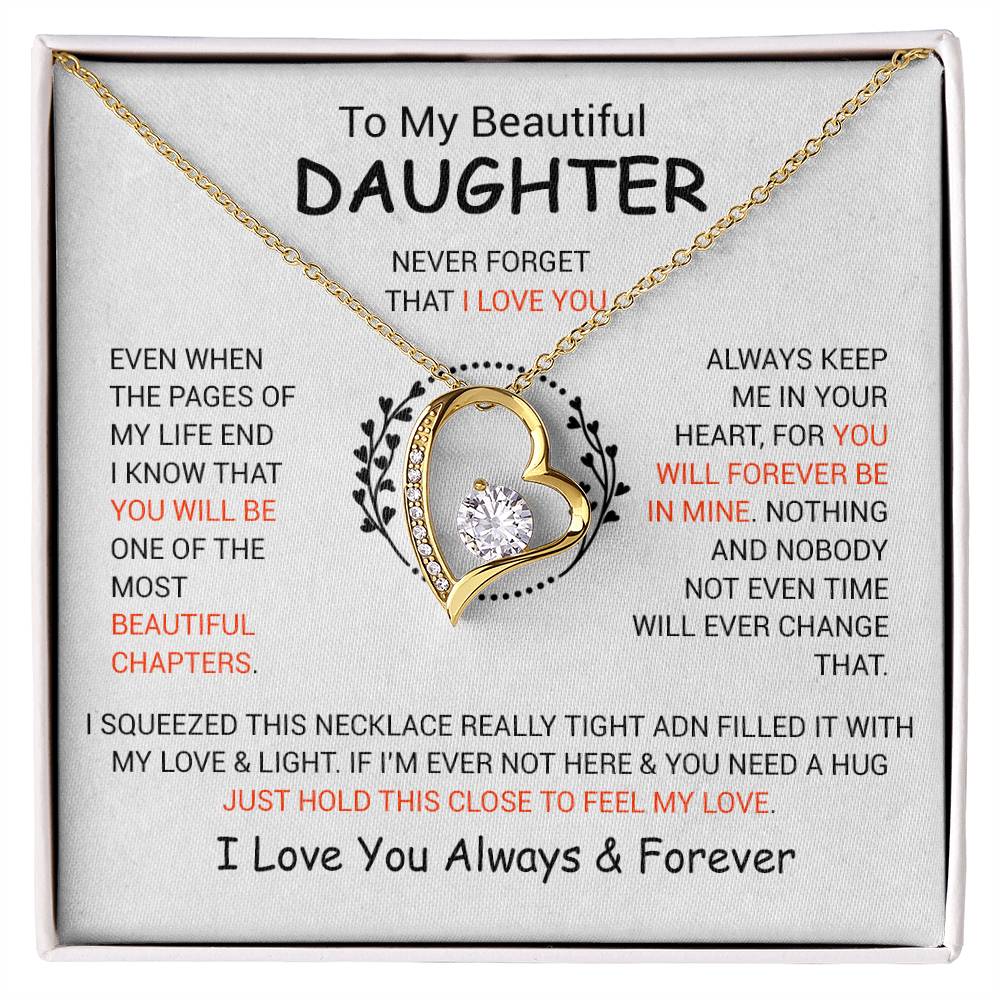 To My Daughter Necklace, Daughter Father Necklace, Daughter Gift From Dad, Mom 4_12