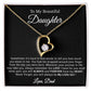To My Daughter Necklace, Gift for Daughter from Dad, Father Daughter Necklace 21_4_Black