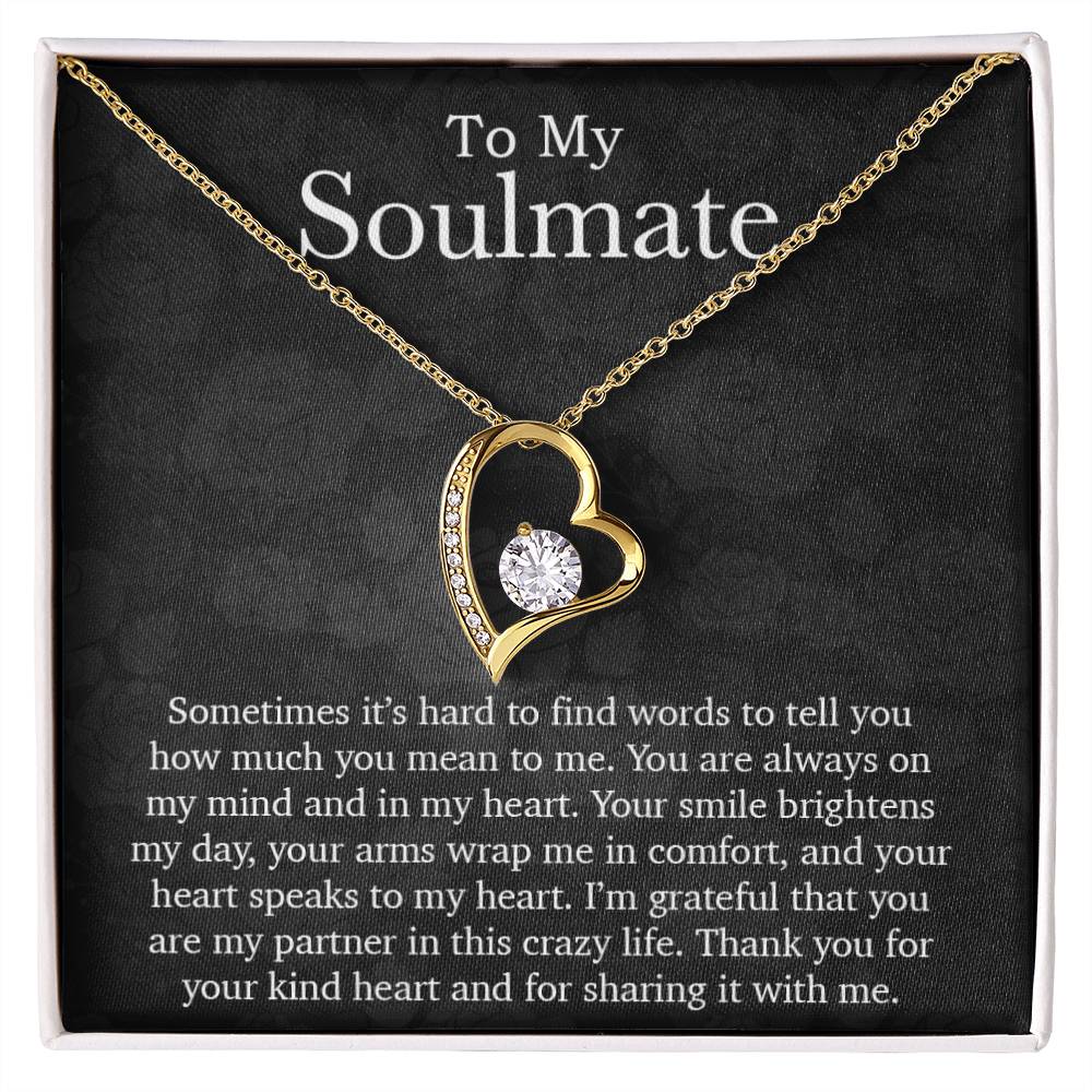 To My Soulmate Necklace, Gift for My Soulmate, Birthday Gift for Her, Wife, Anniversary Gifts